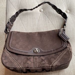 Like New Coach Chocolate Brown Signature Bag